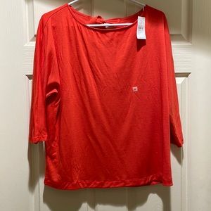 Ann Taylor Loft orange top (sz m)